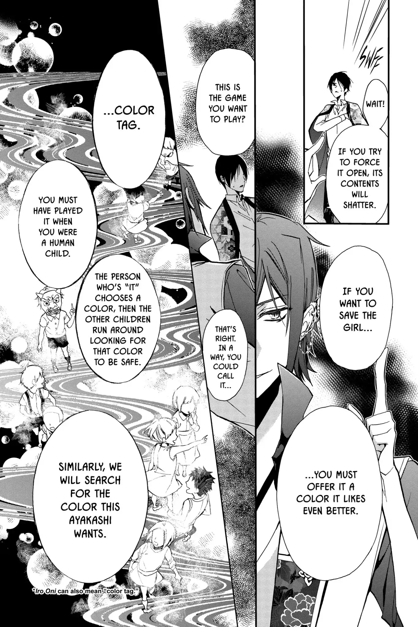 Momochi-san Chi no Ayakashi Ouji Chapter 37 page 13 - Chapter 37: Color Tag