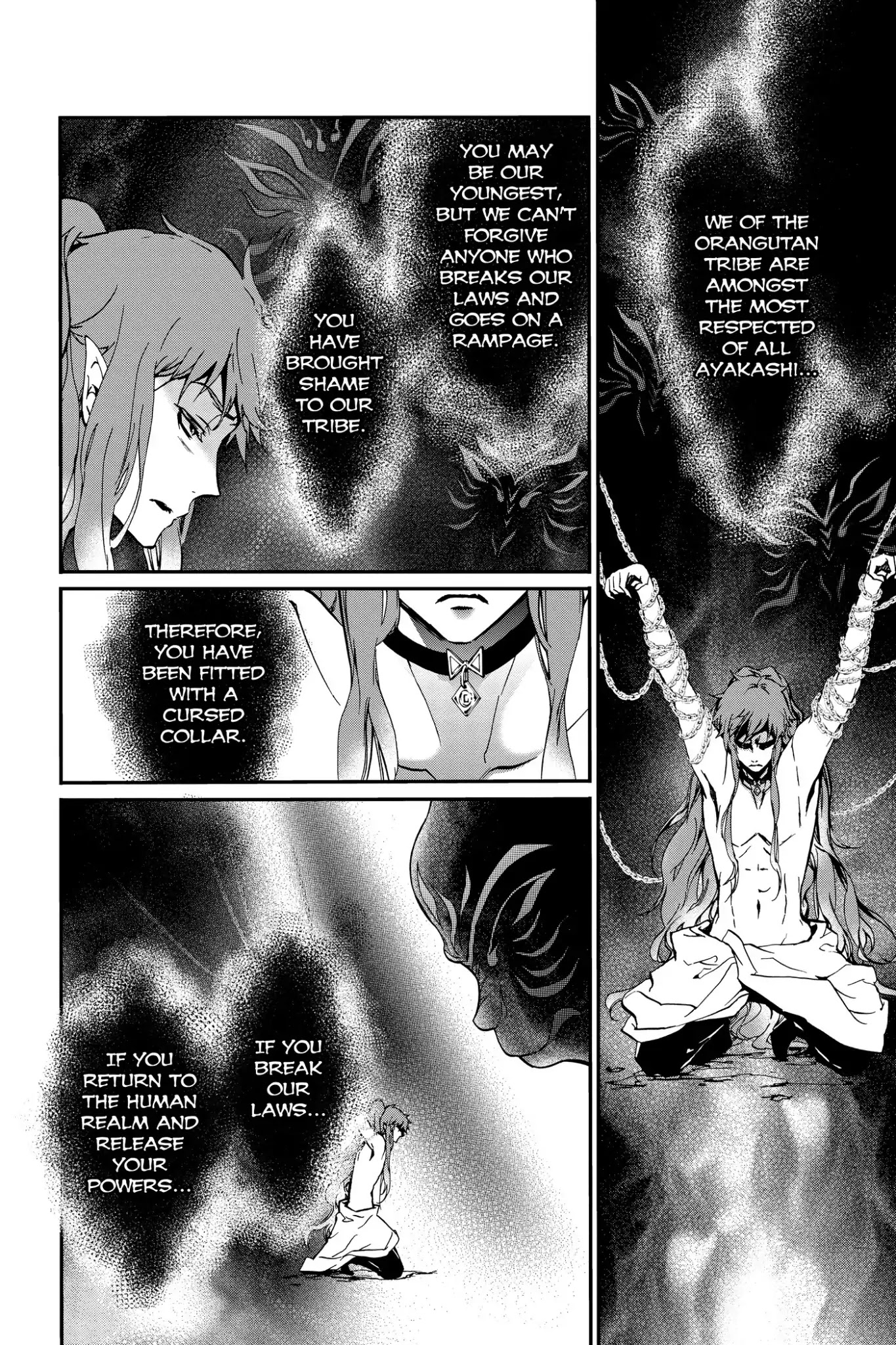 Momochi-san Chi no Ayakashi Ouji Chapter 38.5 page 4 - Vol.10 Bonus Story: To Capture an Orangutan: A Comedic Tale
