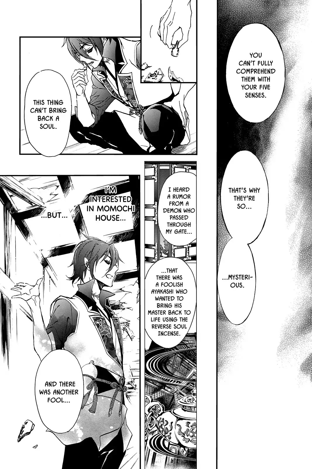 Momochi-san Chi no Ayakashi Ouji Chapter 43 page 38 - Chapter 43: The Pain of Parting with Loved Ones: Welcoming Fire