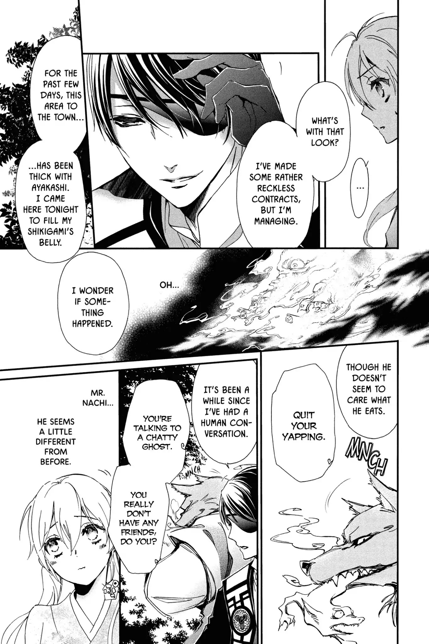 Momochi-san Chi no Ayakashi Ouji Chapter 49 page 3 - Chapter 49: A Teacher on a Night Stroll