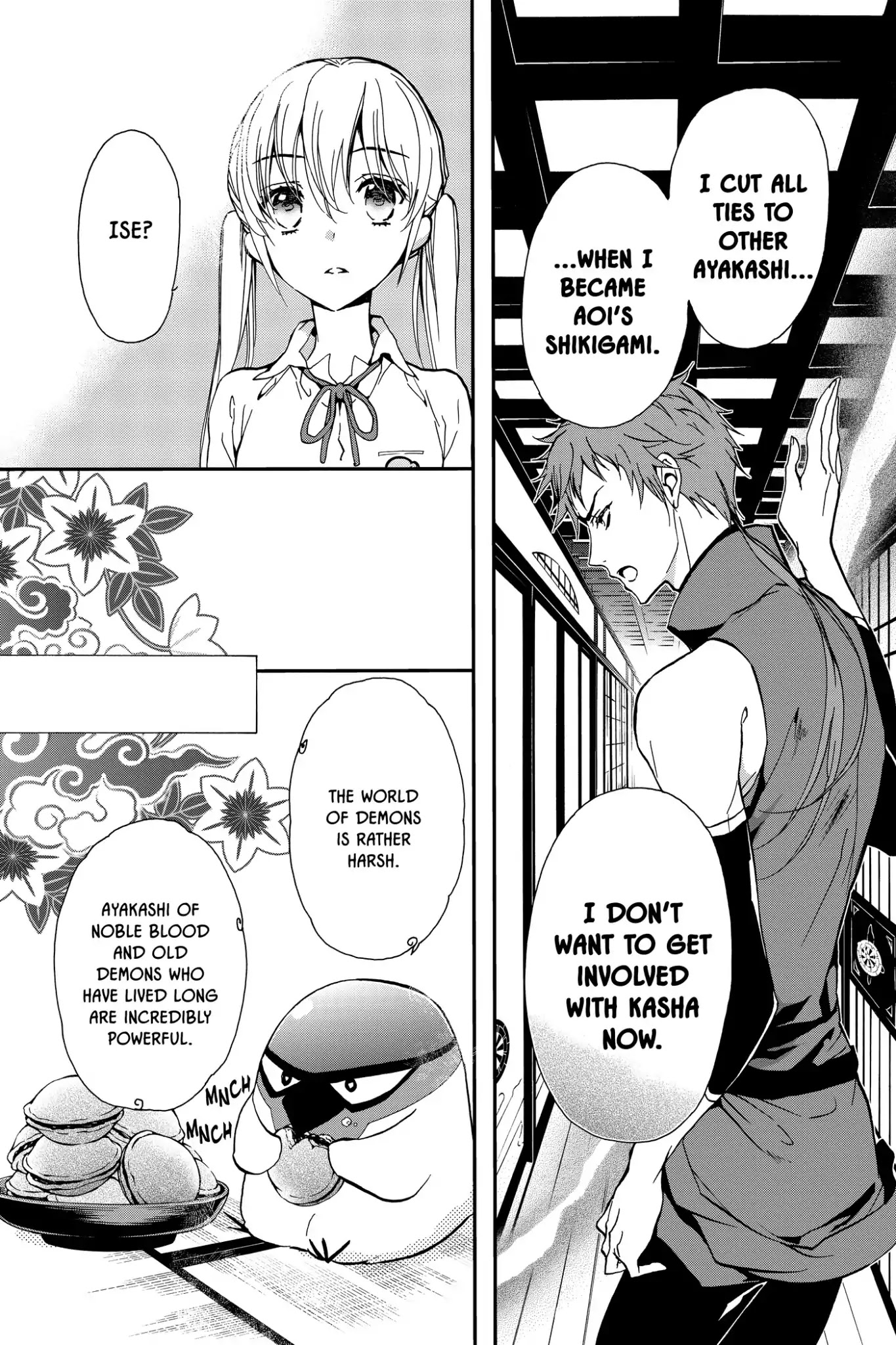 Momochi-san Chi no Ayakashi Ouji Chapter 9 page 10 - Chapter 9: The Crimson Flames Burning in Darkness