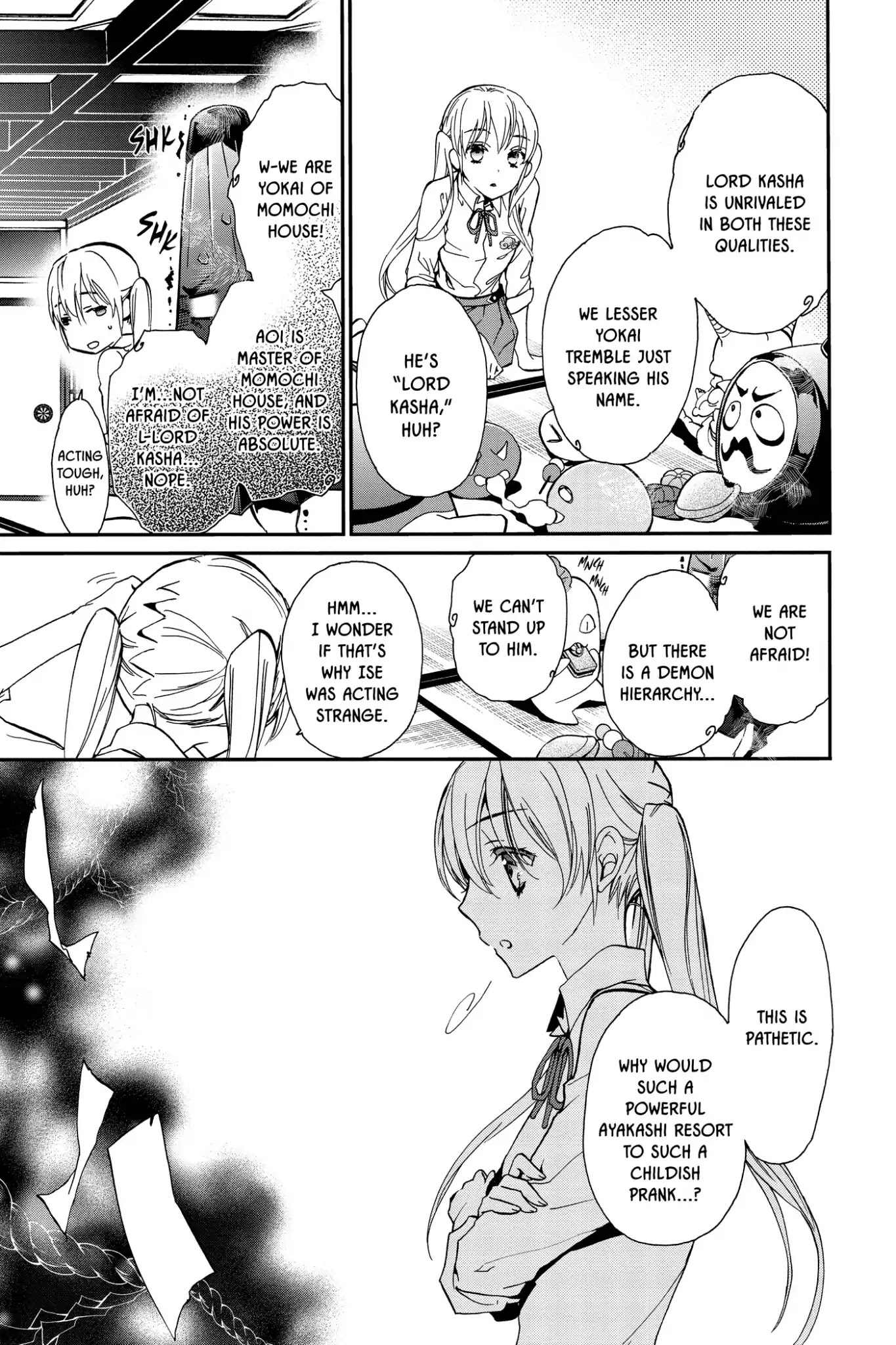 Momochi-san Chi no Ayakashi Ouji Chapter 9 page 11 - Chapter 9: The Crimson Flames Burning in Darkness