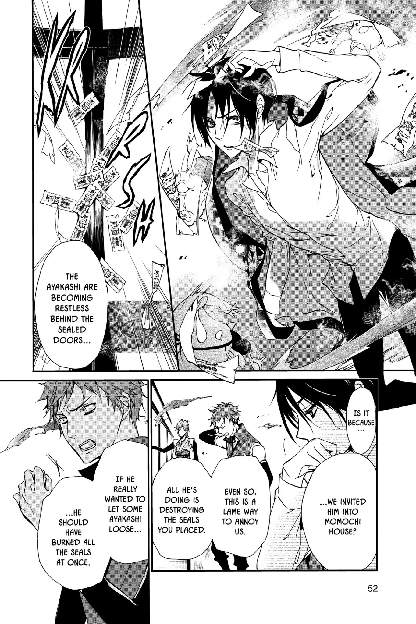 Momochi-san Chi no Ayakashi Ouji Chapter 9 page 12 - Chapter 9: The Crimson Flames Burning in Darkness