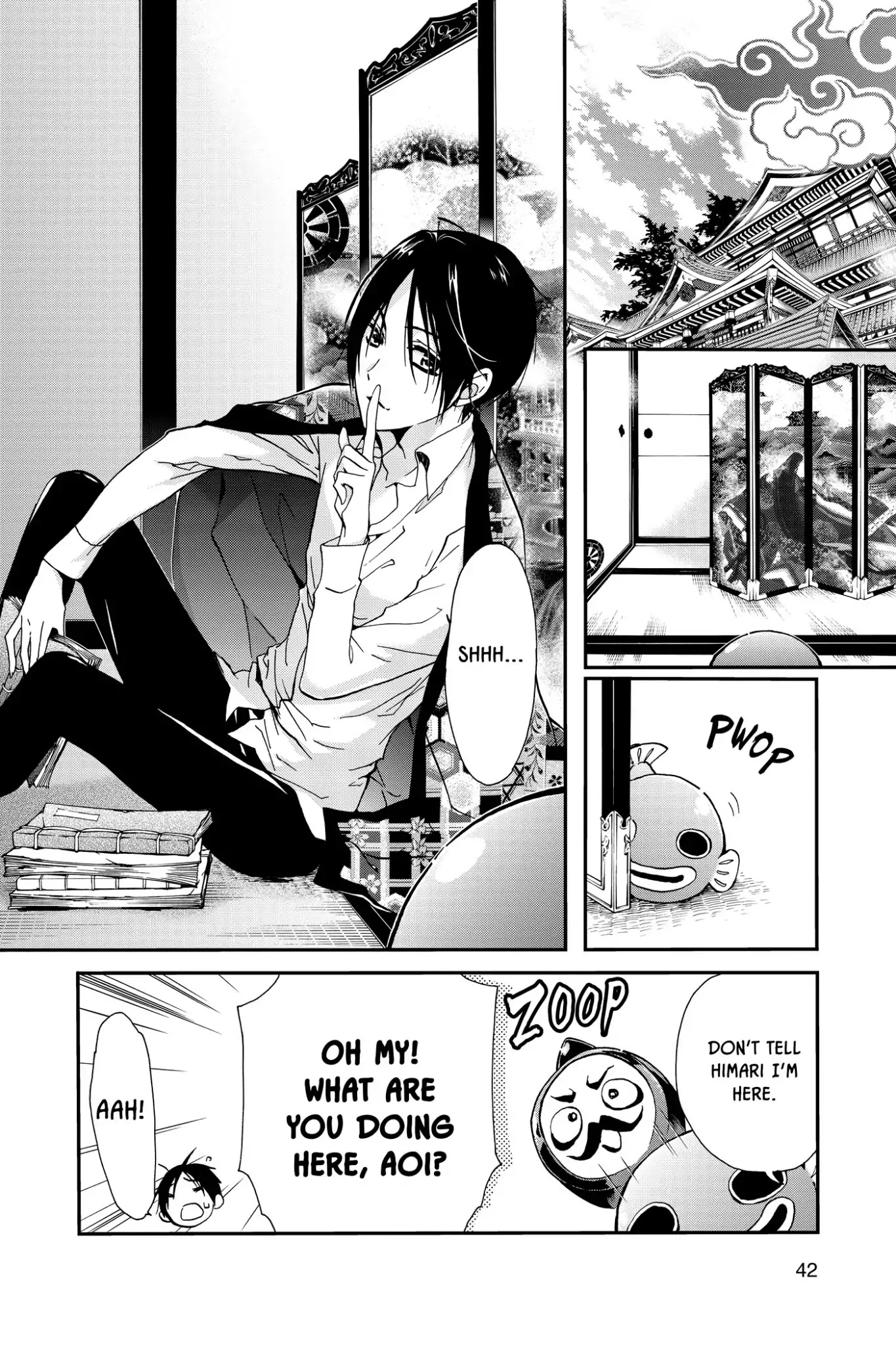 Momochi-san Chi no Ayakashi Ouji Chapter 9 page 2 - Chapter 9: The Crimson Flames Burning in Darkness