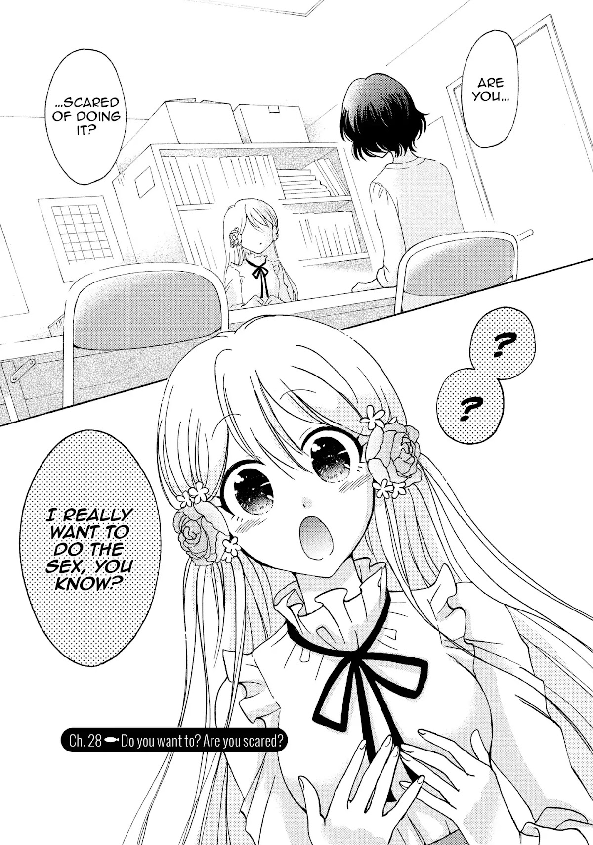 Momoiro Ningyo Chapter 28 page 1 - Chapter 28: Do you want to? Are you scared?