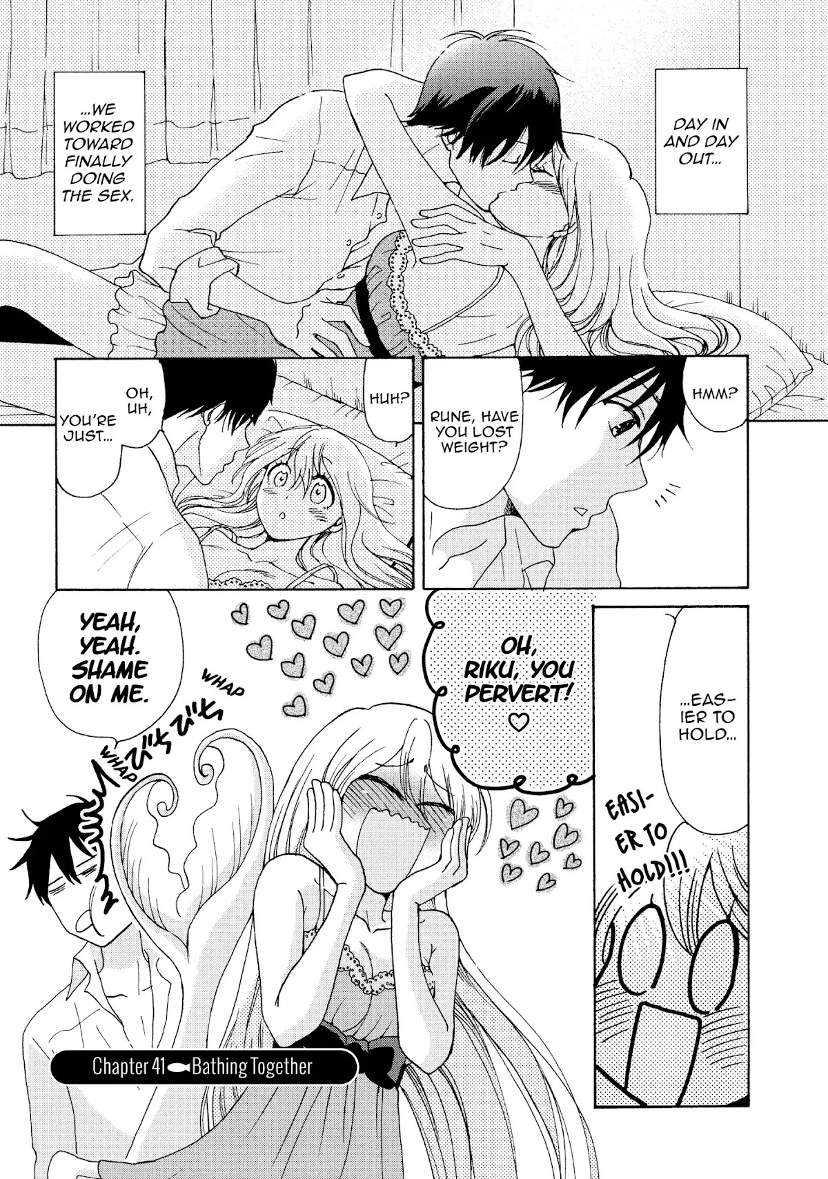 Momoiro Ningyo Chapter 41 page 1 - Chapter 41: Bathing Together