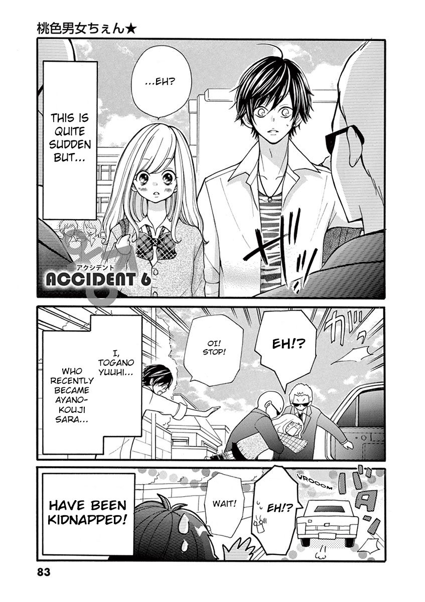 Momoiro Ome-chen Chapter 6 page 1 - Chapter 6: Accident 6