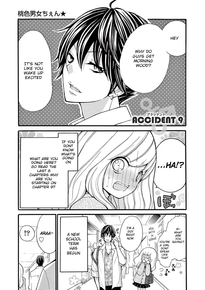 Momoiro Ome-chen Chapter 9 page 1 - Chapter 9: Accident 9