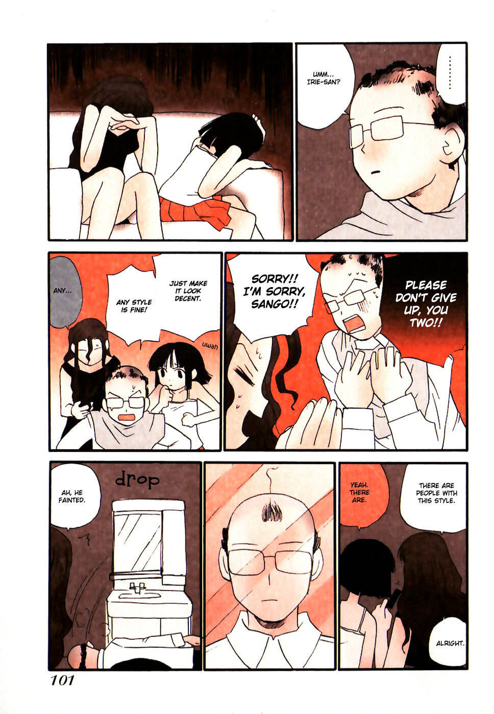 Momoiro Sango Chapter 39 page 7 - Chapter 39: Irie-San The Barber