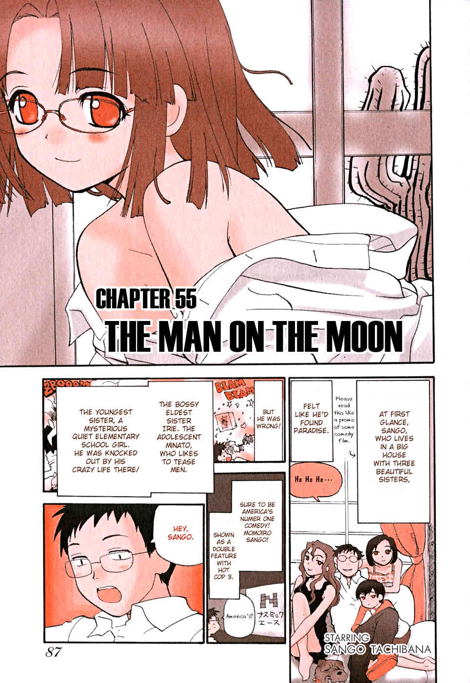 Momoiro Sango Chapter 55 page 1 - Chapter 55: The Man on the Moon