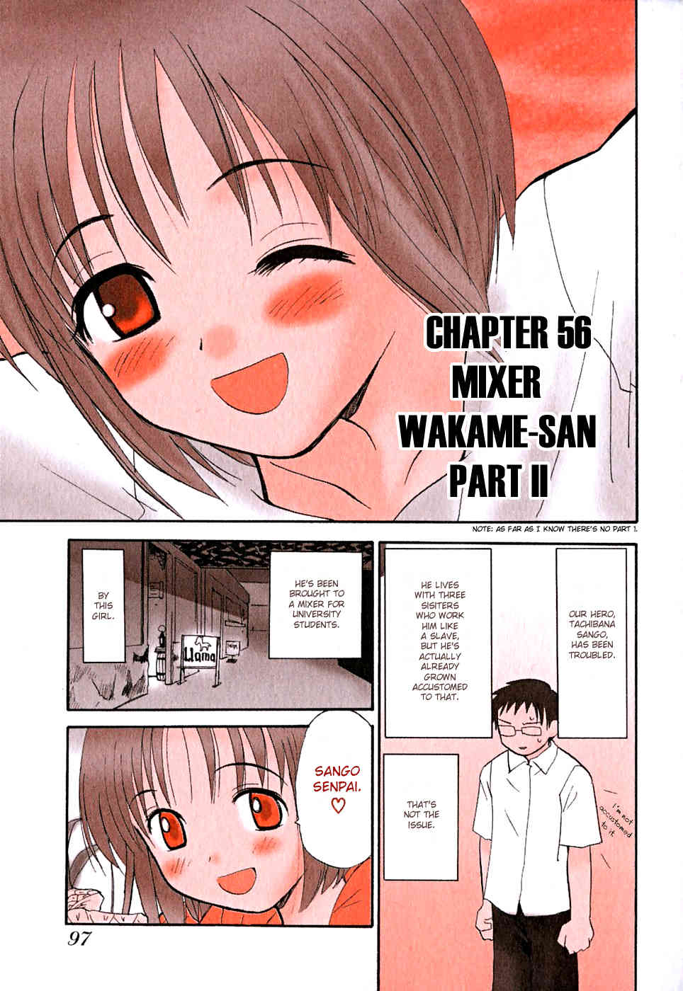 Momoiro Sango Chapter 56 page 1 - Chapter 56: Mixer Wakame-san Part II