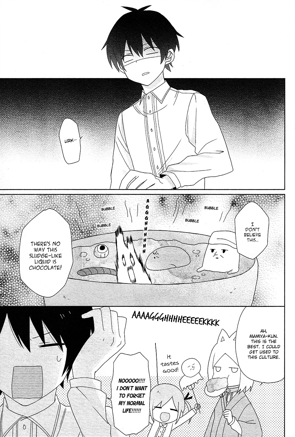 Momomoke Restaurant Chapter 8 page 22 - Chapter 8 : Even if the chocolate is chocolate, I can't eat the chocolate beca...