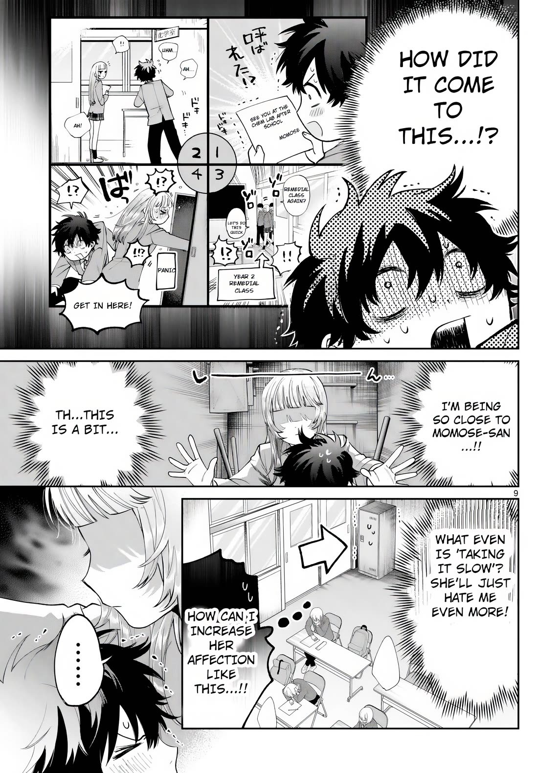 Momose Akira's First Love is a Failure. Chapter 11 page 9 - Chapter 11: Heart thumping at zero distance
