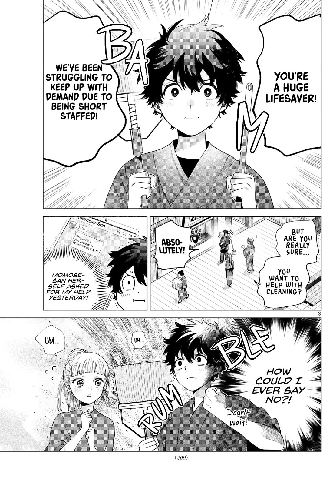 Momose Akira's First Love is a Failure. Chapter 34 page 3 - Chapter 34: Clumsy Master Assistant