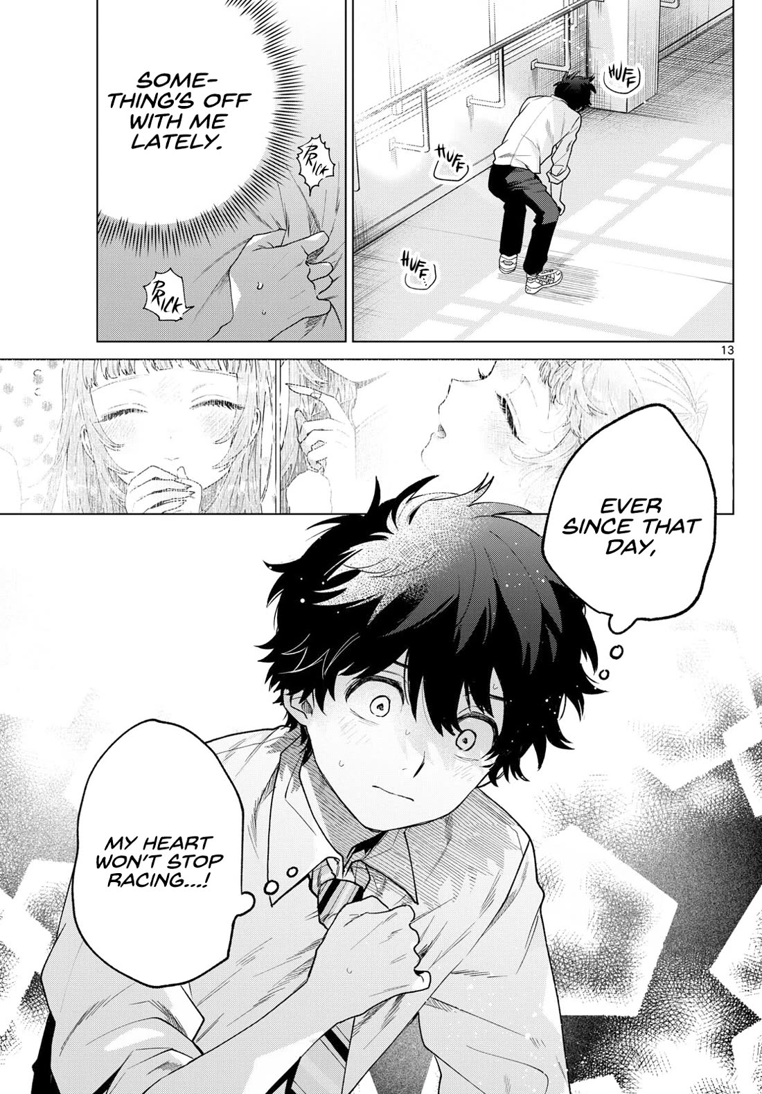 Momose Akira's First Love is a Failure. Chapter 36 page 13 - Chapter 36: Heartbeats and Pains, Coming and Going
