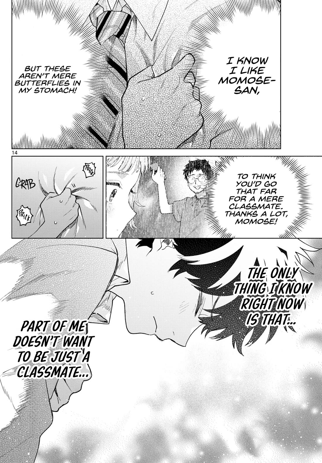 Momose Akira's First Love is a Failure. Chapter 36 page 14 - Chapter 36: Heartbeats and Pains, Coming and Going