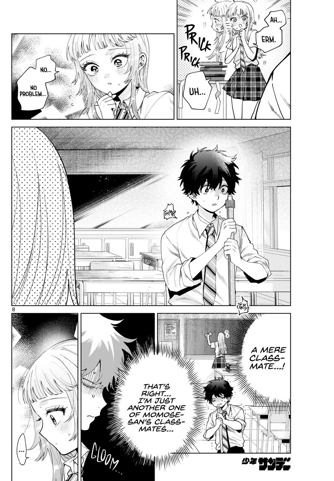Momose Akira's First Love is a Failure. Chapter 36 page 8 - Chapter 36: Heartbeats and Pains, Coming and Going
