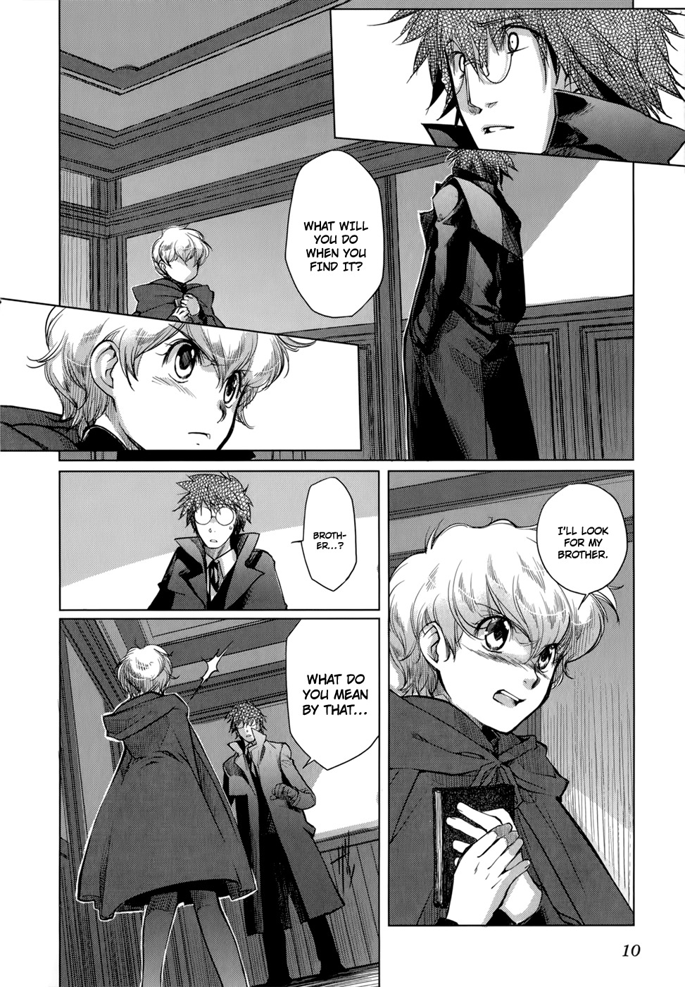 Monochrome Myst Chapter 6 page 10 - Chapter 6: The Dwellers of the Dark