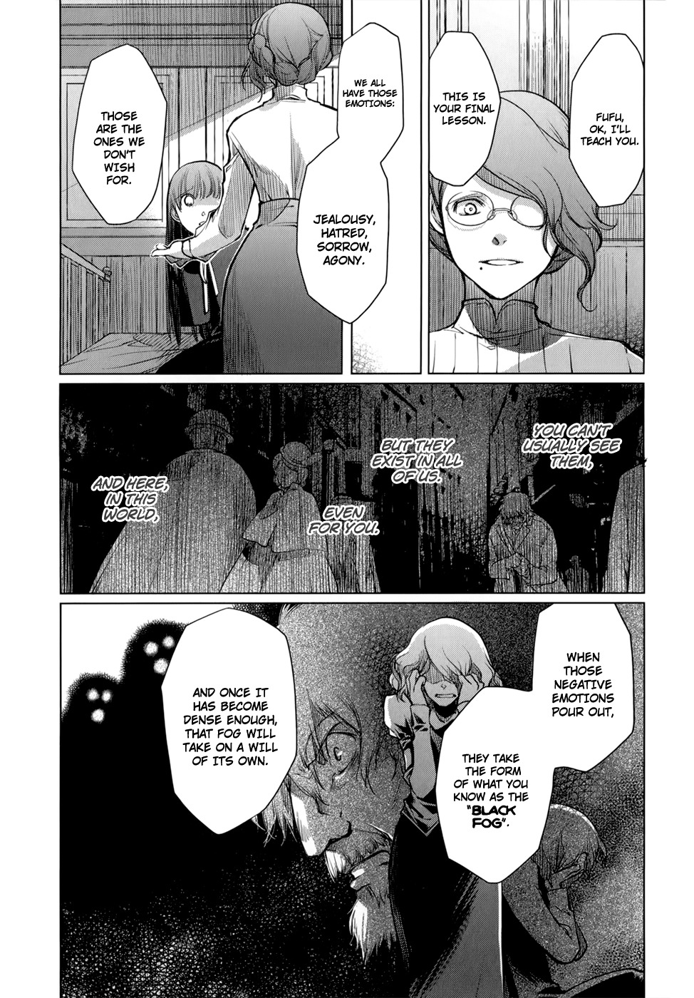 Monochrome Myst Chapter 6 page 16 - Chapter 6: The Dwellers of the Dark