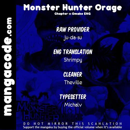 Monster Hunter Orage Chapter 11.5 page 1 - Chapter 11.5: A Hunter's Life
