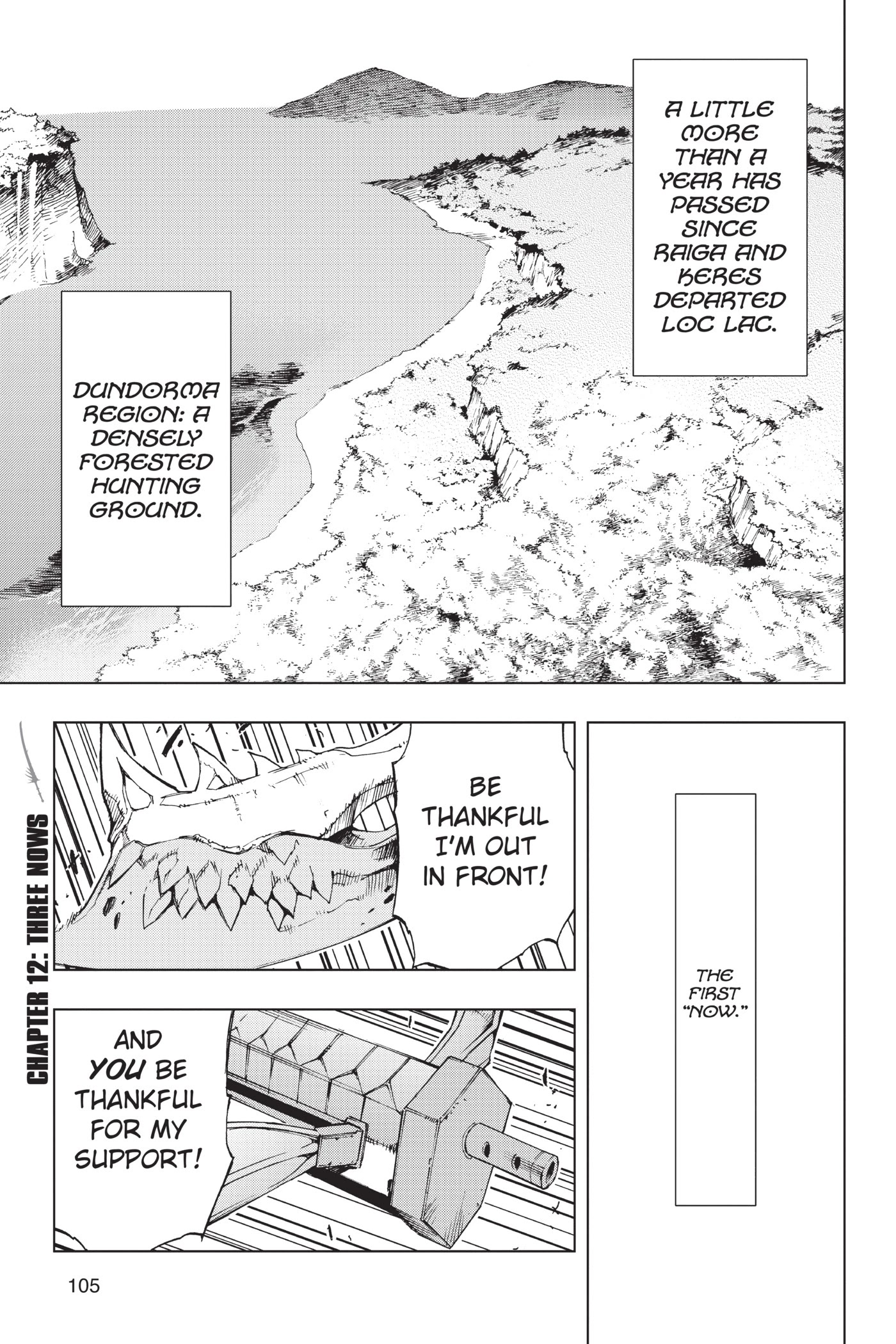 Monster Hunter - Senkou no Kariudo Chapter 12 page 1 - Chapter 12: Three Nows