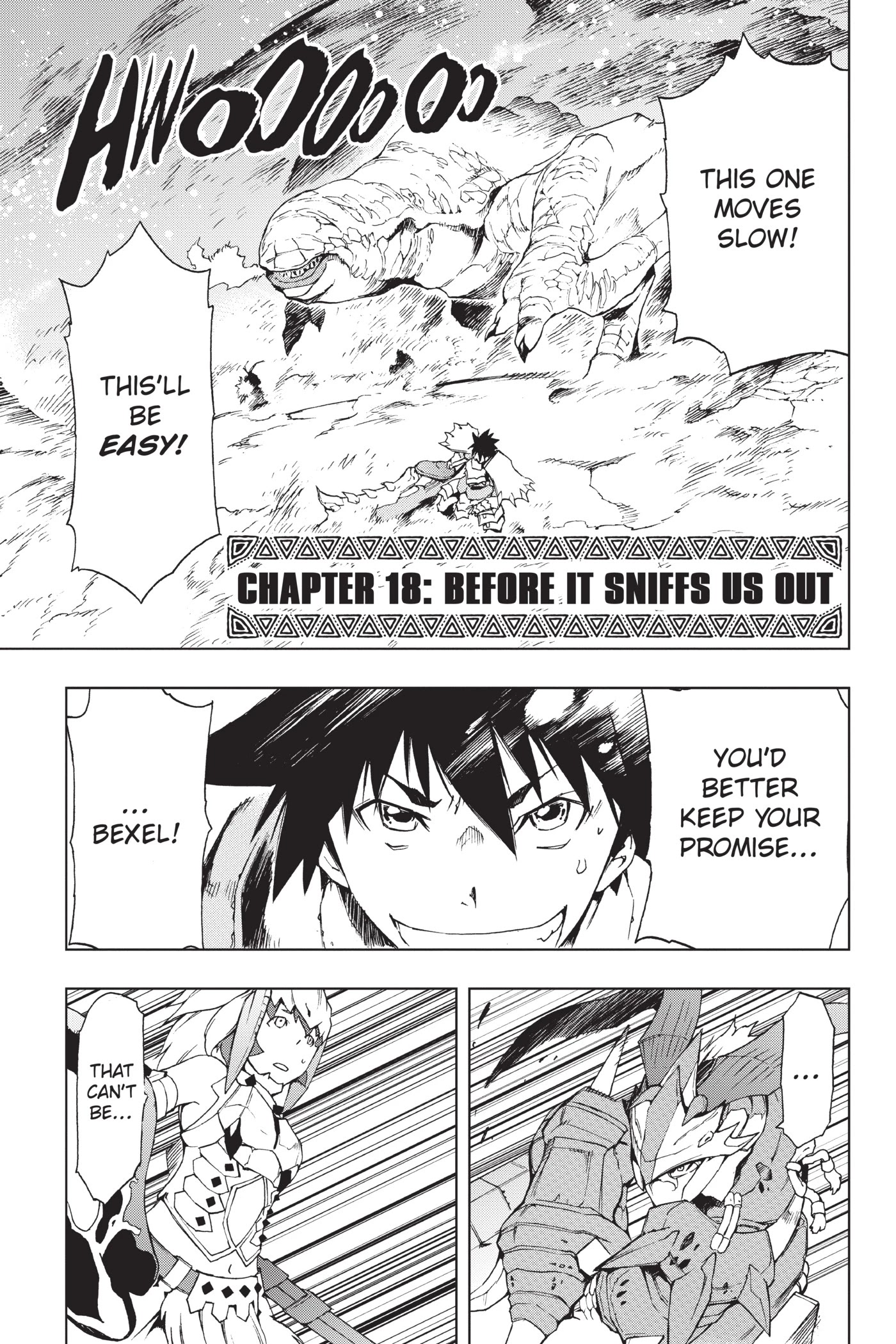 Monster Hunter - Senkou no Kariudo Chapter 18 page 1 - Chapter 18: Before It Sniffs Us Out