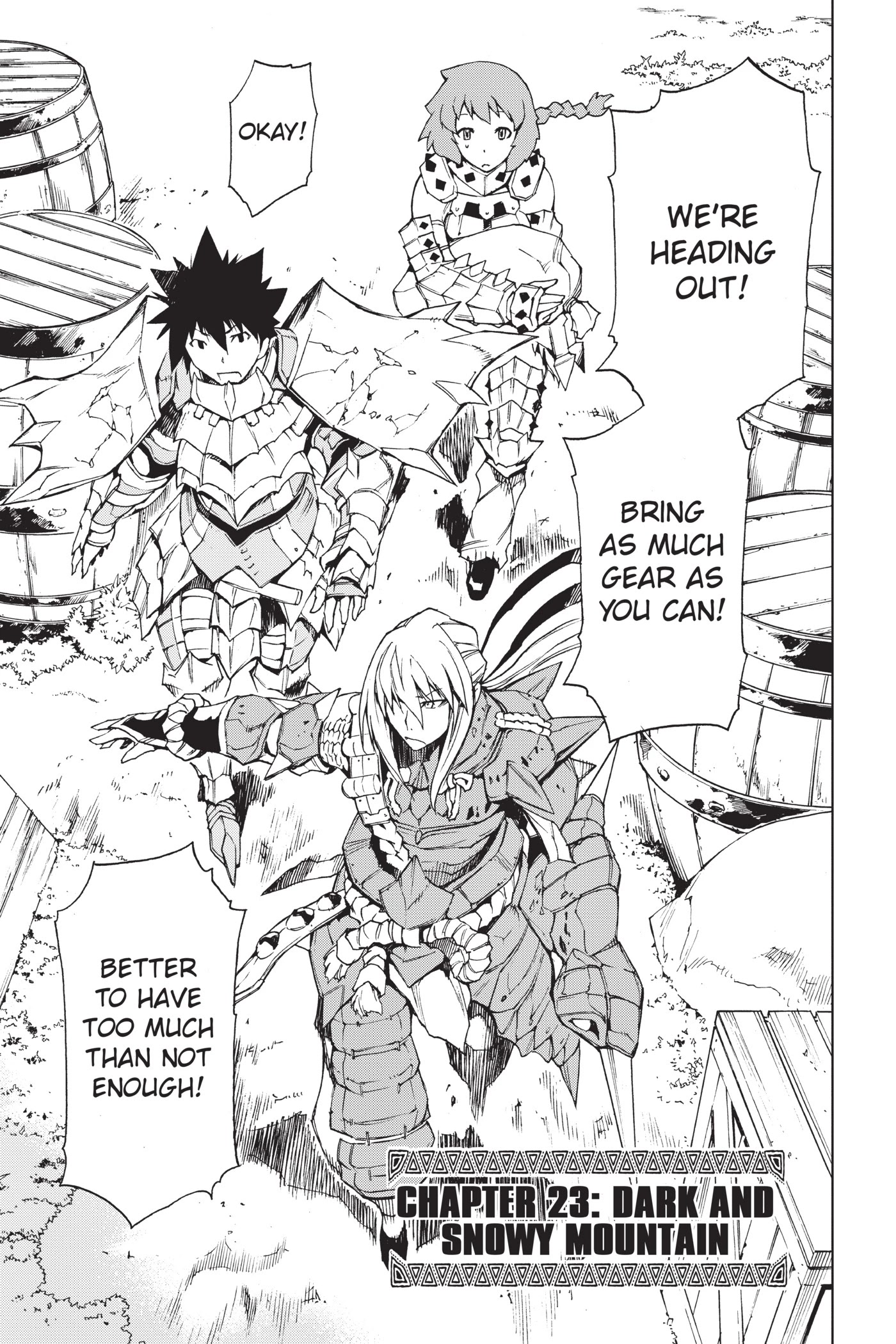 Monster Hunter - Senkou no Kariudo Chapter 23 page 1 - Chapter 23: Dark and Snowy Mountain
