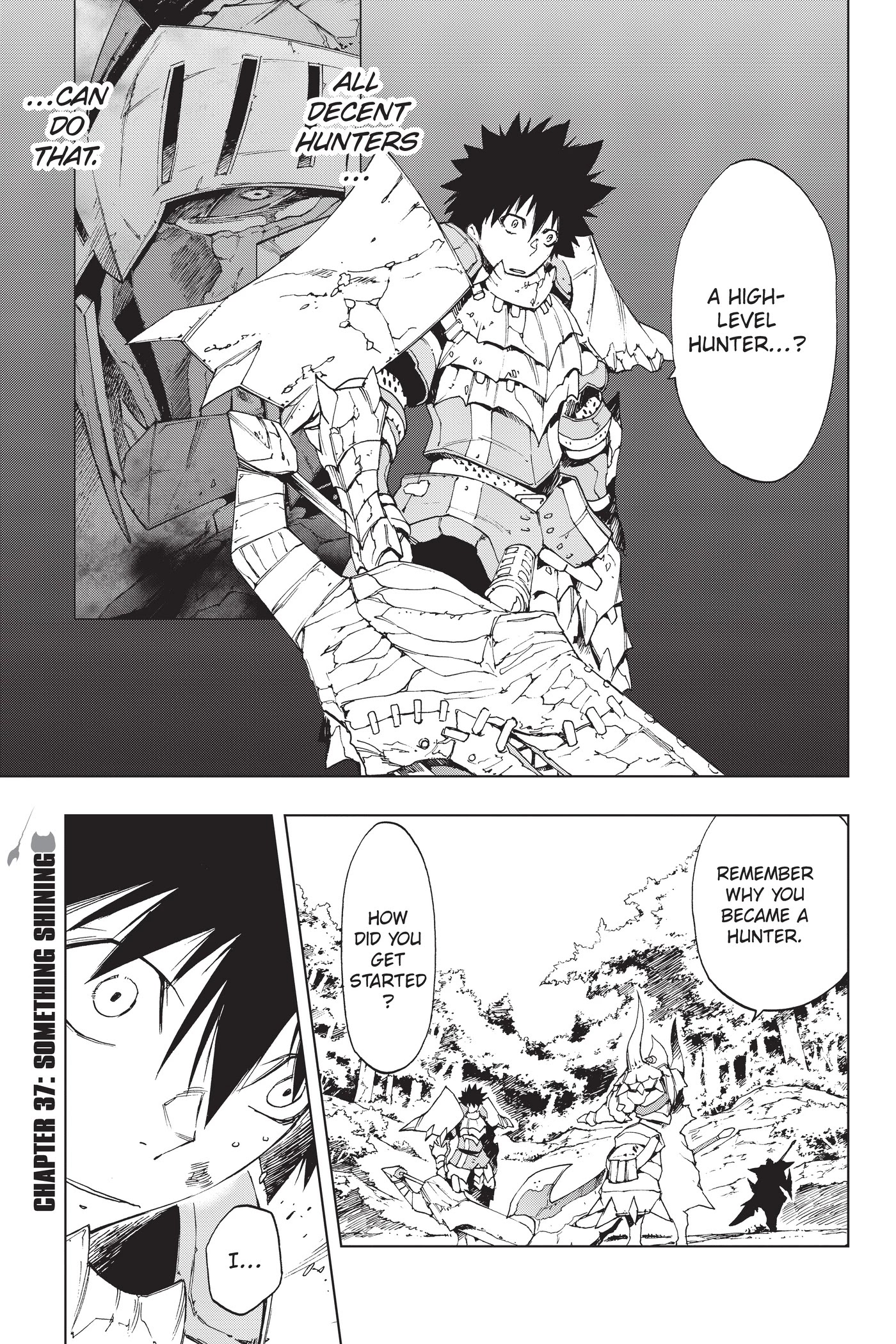 Monster Hunter - Senkou no Kariudo Chapter 37 page 1 - Chapter 37: Something Shining