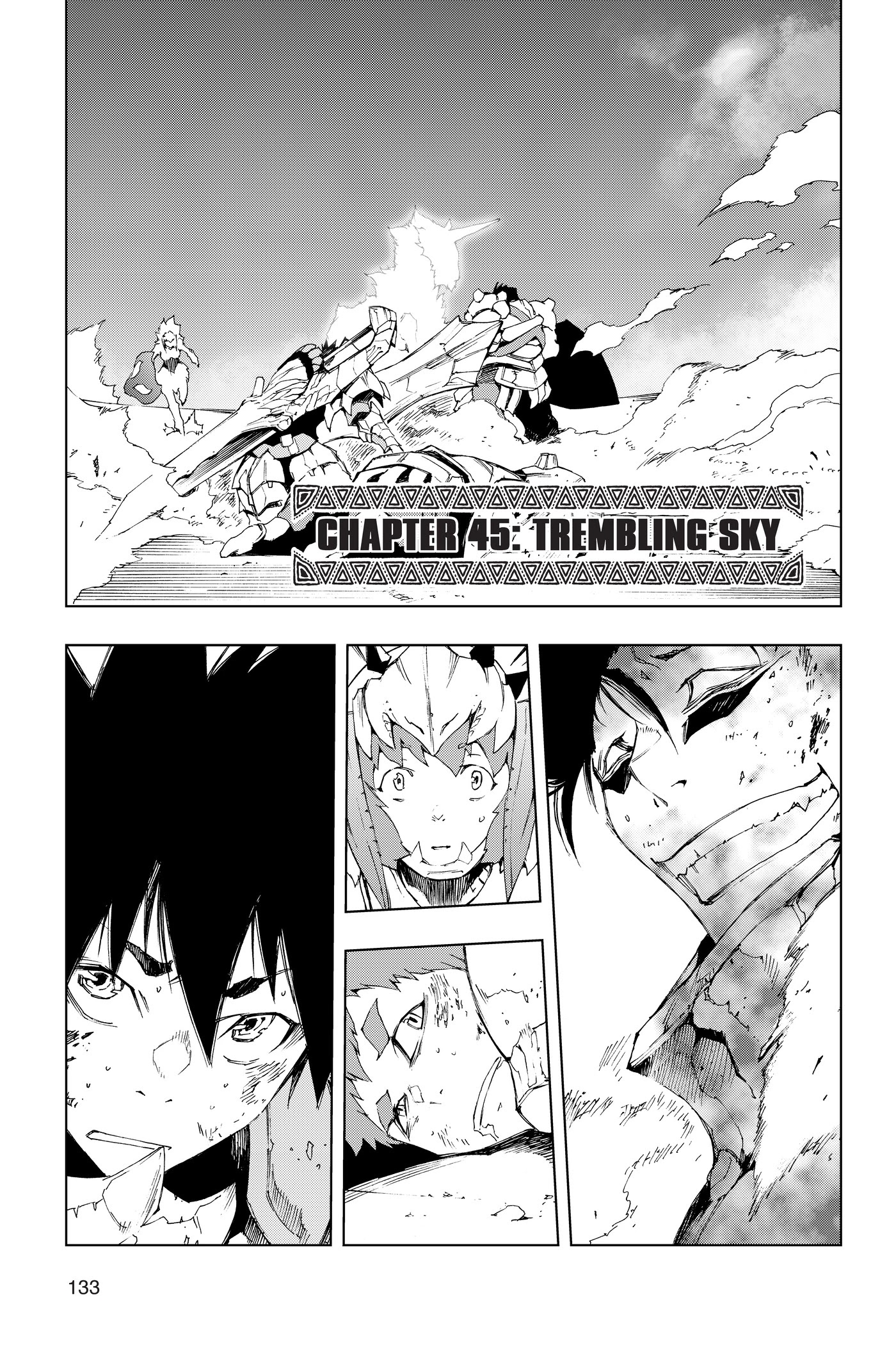 Monster Hunter - Senkou no Kariudo Chapter 45 page 1 - Chapter 45: Trembling Sky