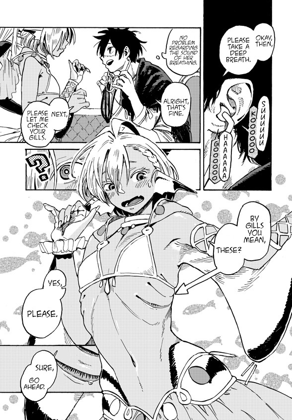 Monster Musume no Oishasan Chapter 2.2 page 13 - Chapter 2.2: The Second Case: The Mermaid from the Waterways (2)