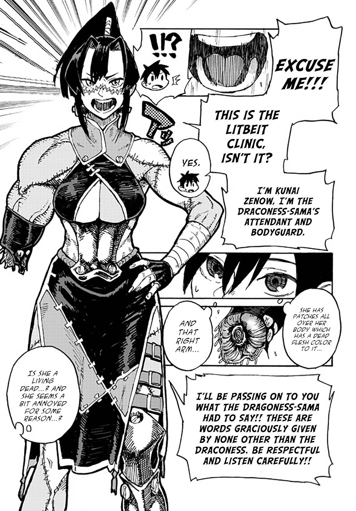 Monster Musume no Oishasan Chapter 3.1 page 10 - Chapter 3.1: The Third Case: The Flesh Golem Who Hates Doctors (1)