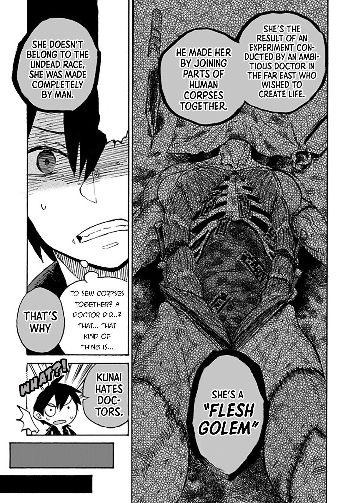 Monster Musume no Oishasan Chapter 3.1 page 16 - Chapter 3.1: The Third Case: The Flesh Golem Who Hates Doctors (1)