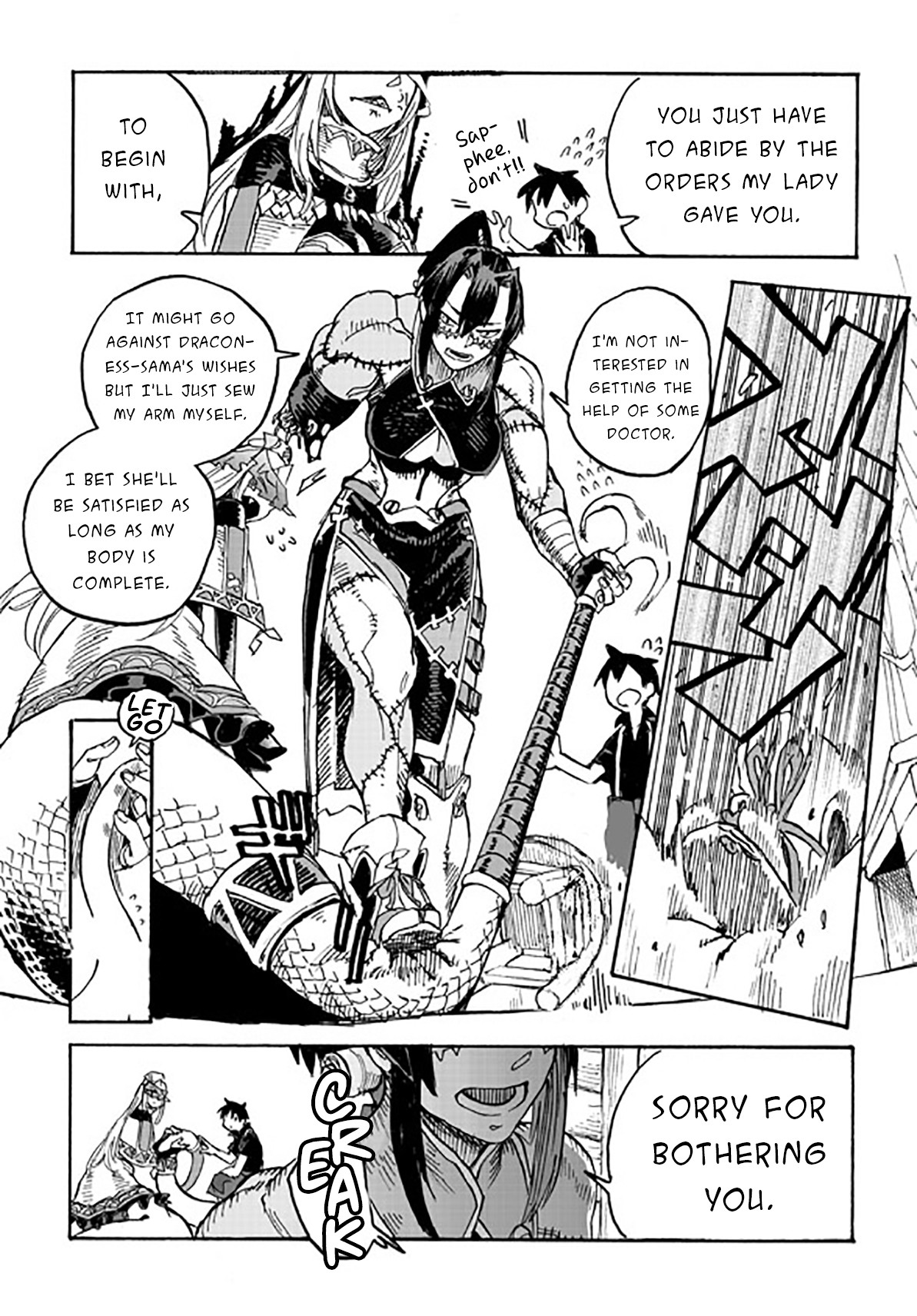 Monster Musume no Oishasan Chapter 3.1 page 20 - Chapter 3.1: The Third Case: The Flesh Golem Who Hates Doctors (1)
