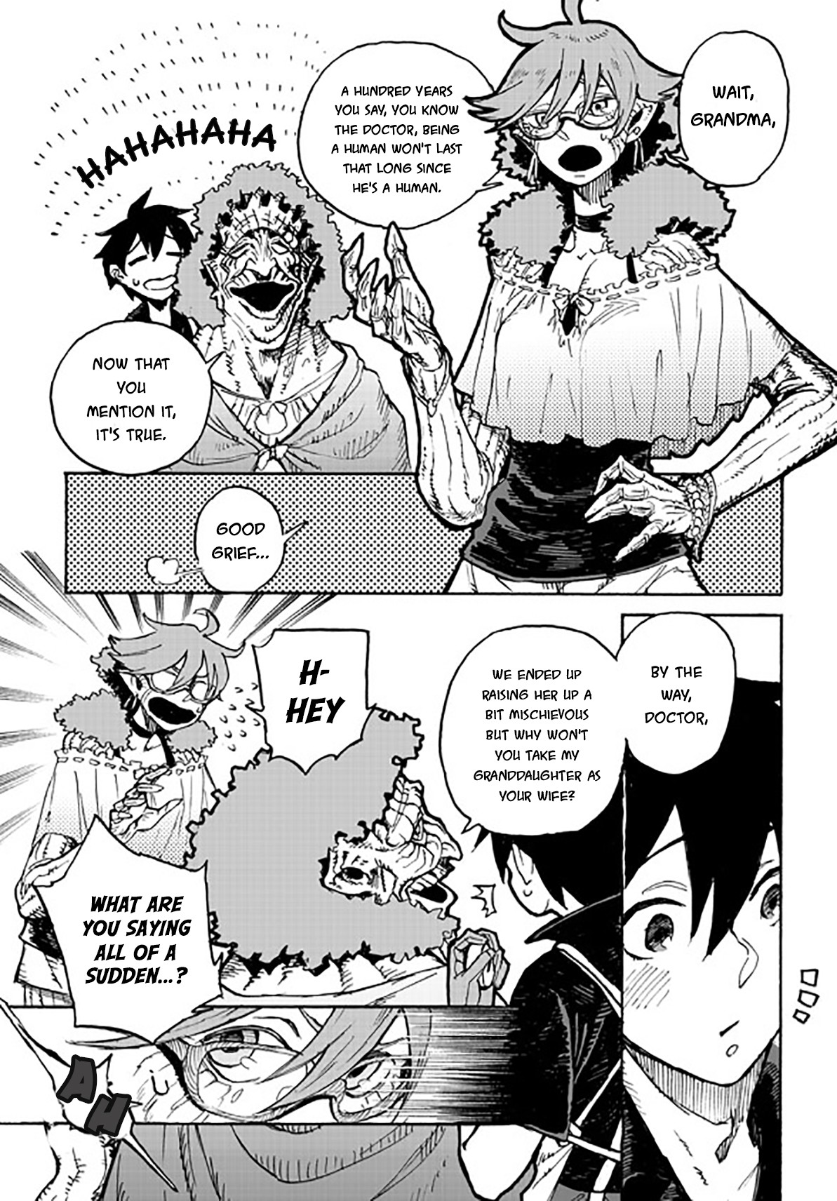 Monster Musume no Oishasan Chapter 3.1 page 4 - Chapter 3.1: The Third Case: The Flesh Golem Who Hates Doctors (1)