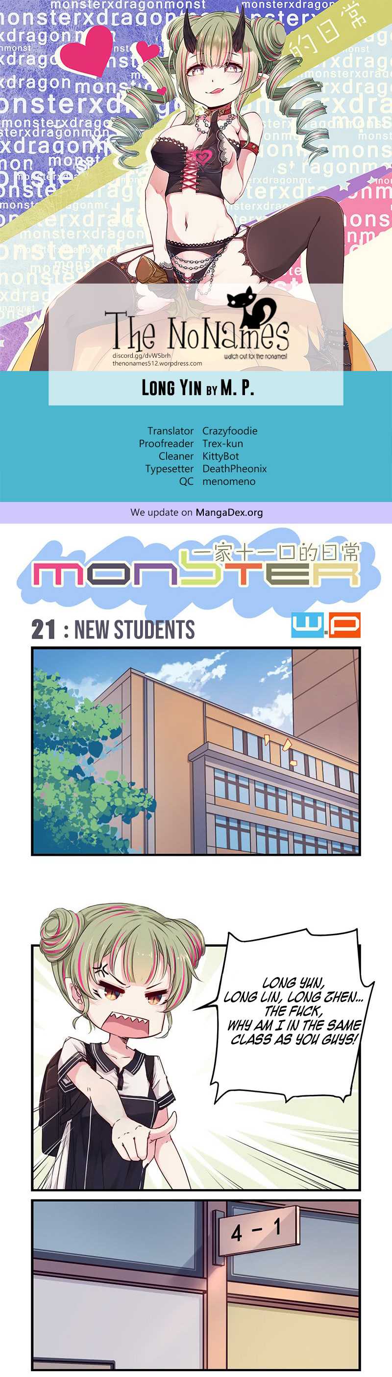 Monster (W.P) Chapter 21 page 1 - Chapter 21: New Students