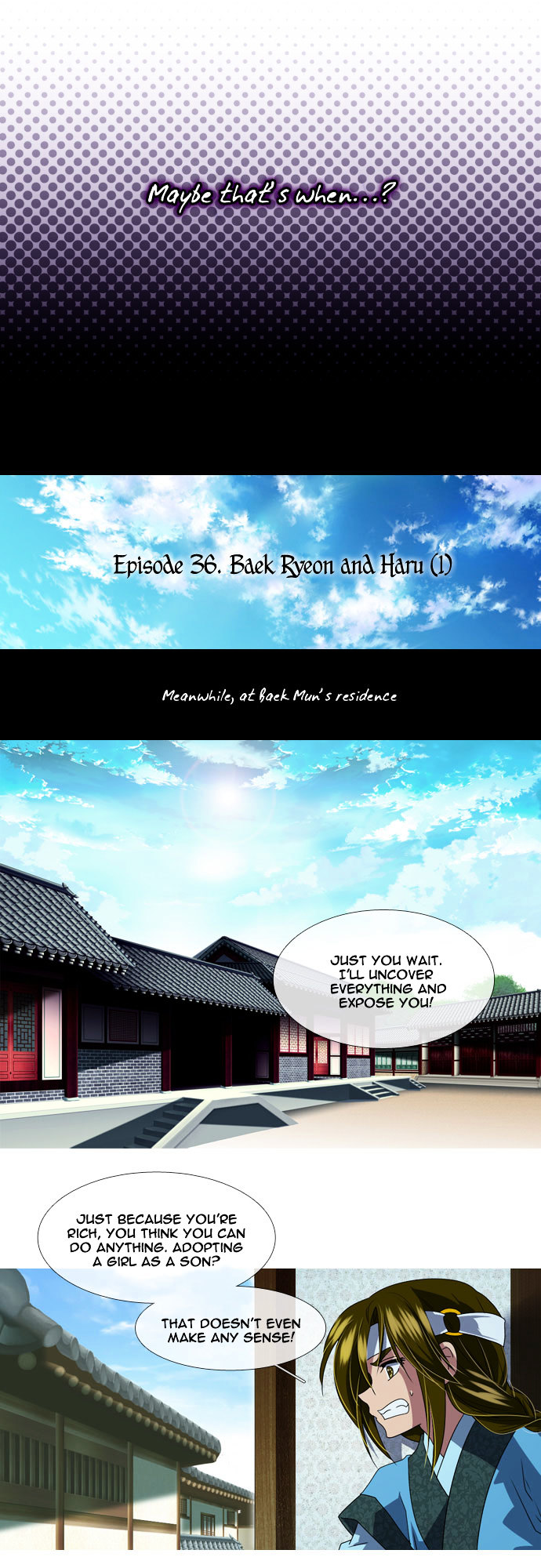 Moon-Ah Chapter 36 page 14 - Chapter 36 : Baek Ryeon and Haru (1)