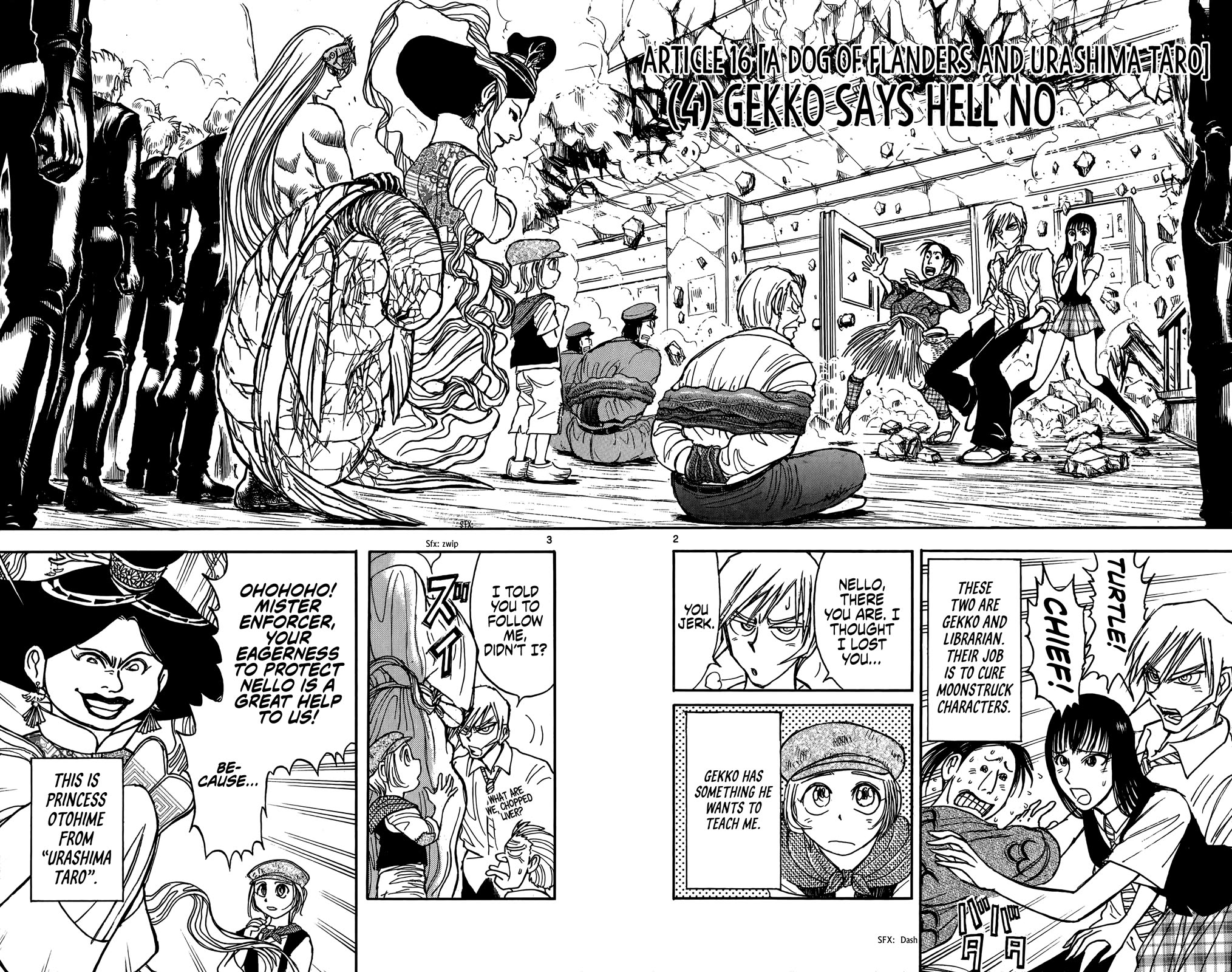 Moonlight Act Chapter 62 page 3 - Chapter 62: Article 16 - A Dog of Flanders and Urashima Taro Part 4 - Gekko says Hell No