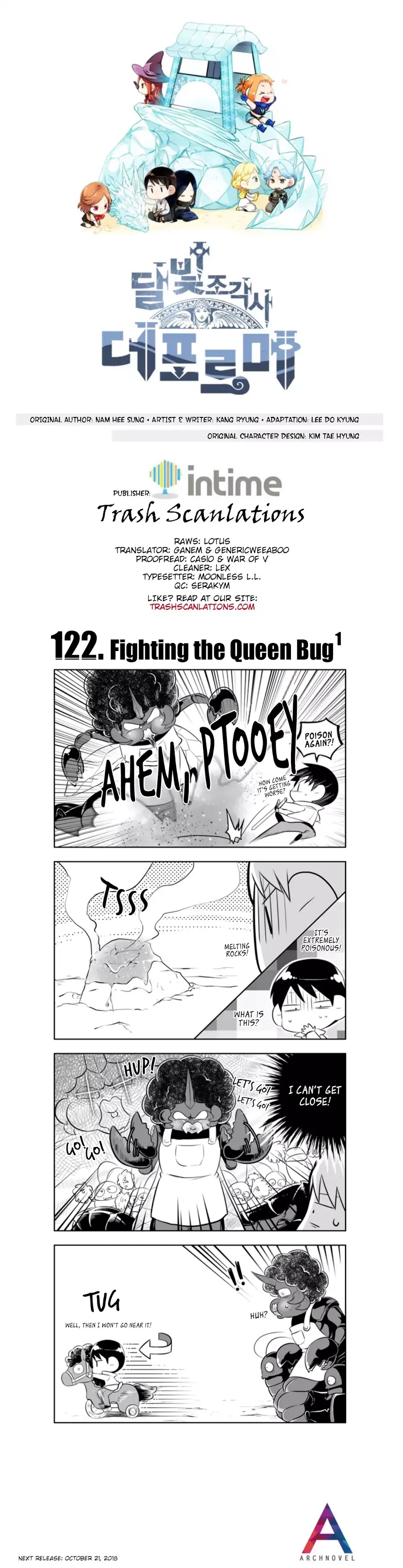Moonlight Sculptor 4-koma Chapter 122 page 1 - Chapter 122: Fighting the Queen Bug (1)