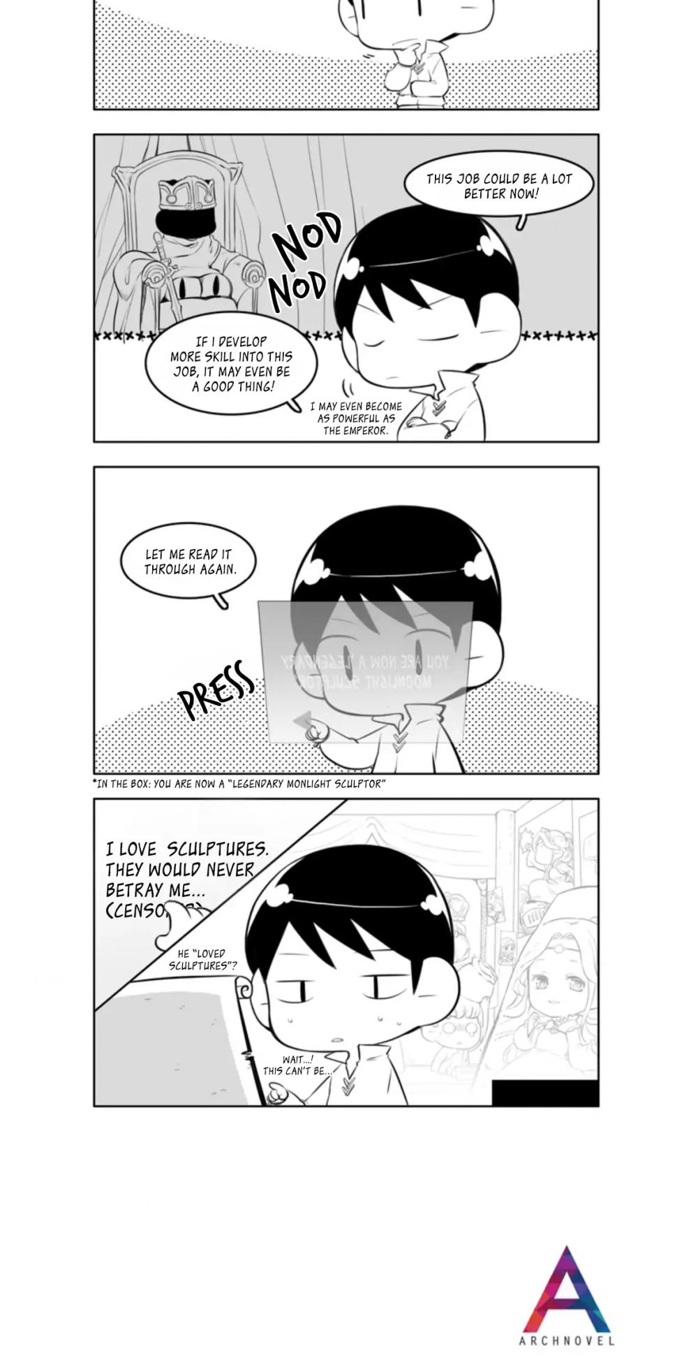 Moonlight Sculptor 4-koma Chapter 130 page 2 - Chapter 130: He Loved Sculptures