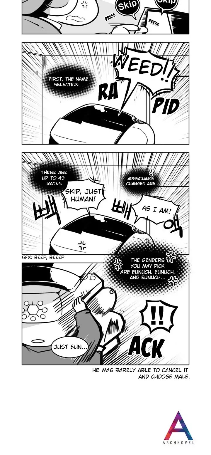 Moonlight Sculptor 4-koma Chapter 22 page 2 - Chapter 22: Making an Account, Part 2