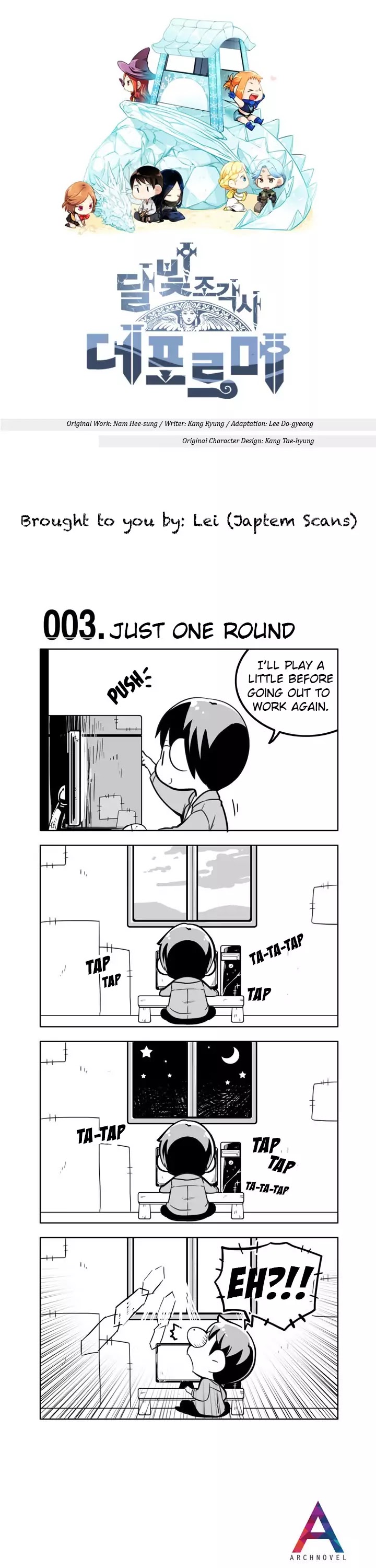 Moonlight Sculptor 4-koma Chapter 3 page 1 - Chapter 3: Just One Round