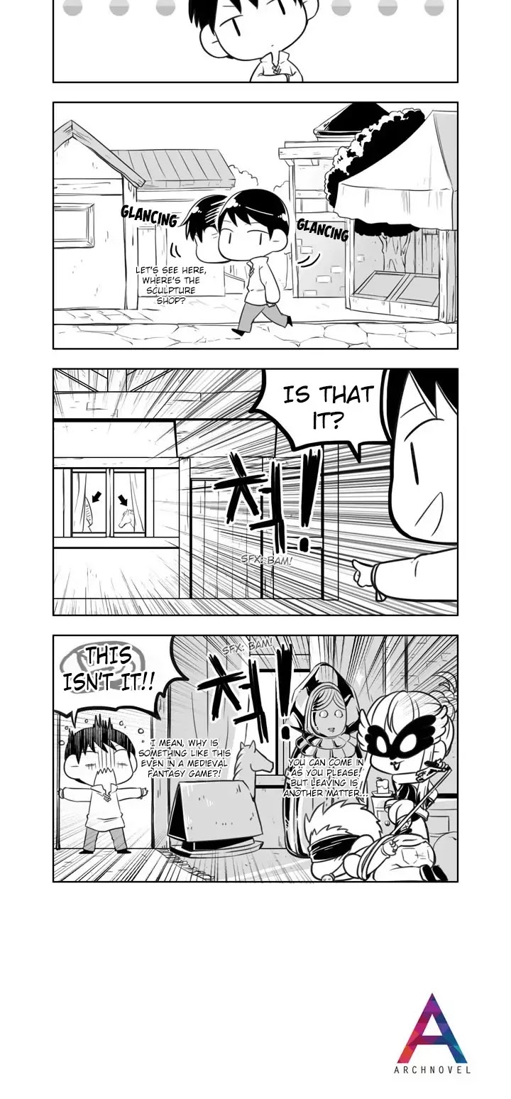 Moonlight Sculptor 4-koma Chapter 34 page 2 - Chapter 34: Find the Sculpture Shop, Part 1