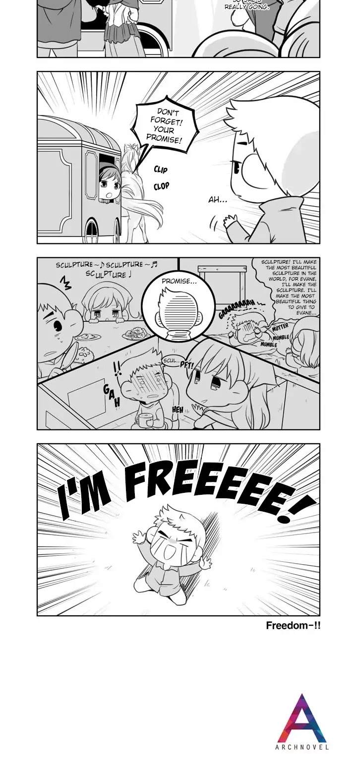 Moonlight Sculptor 4-koma Chapter 45 page 2 - Chapter 45: Evane's Departure