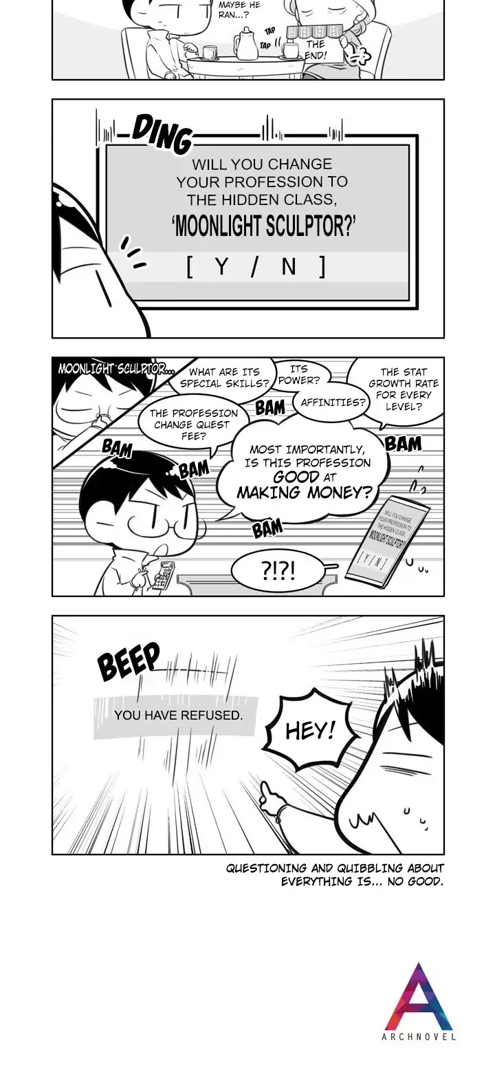 Moonlight Sculptor 4-koma Chapter 48 page 2 - Chapter 48: Will You Change Your Profession?