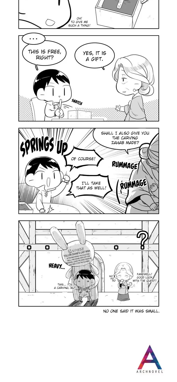 Moonlight Sculptor 4-koma Chapter 49 page 2 - Chapter 49: Zahab's Carving