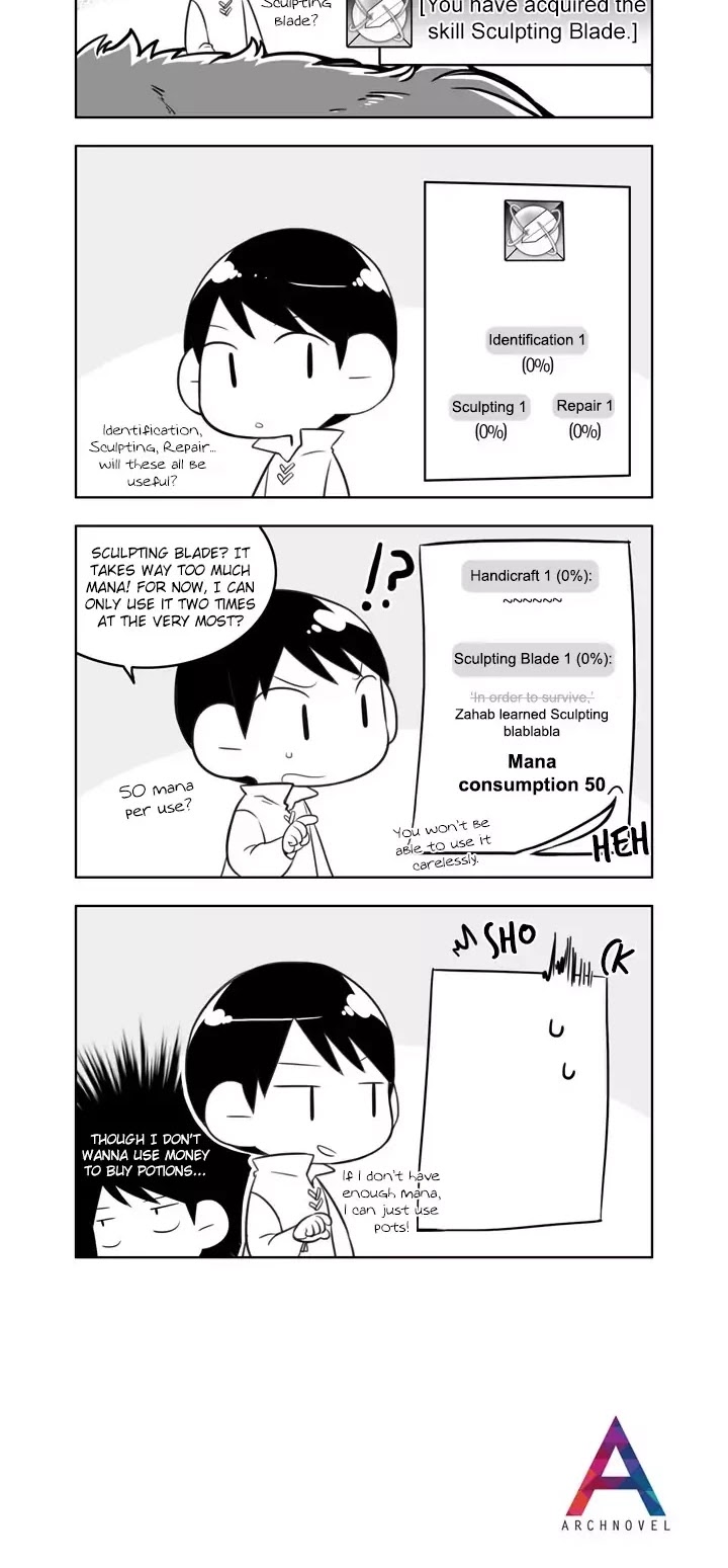 Moonlight Sculptor 4-koma Chapter 68 page 2 - Chapter 68: Acquiring Sculpting Blade