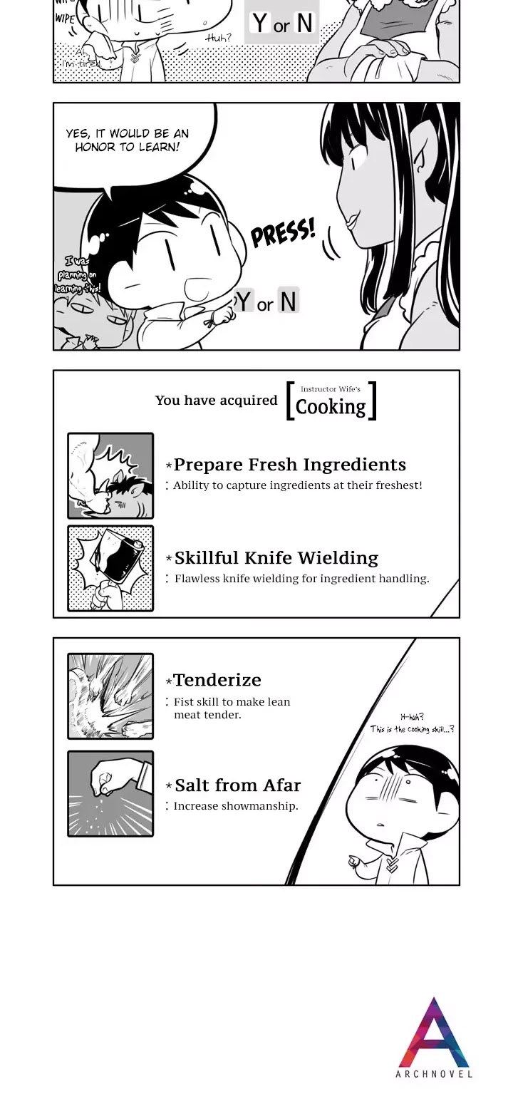 Moonlight Sculptor 4-koma Chapter 93 page 2 - Chapter 93: Getting Cooking Skill