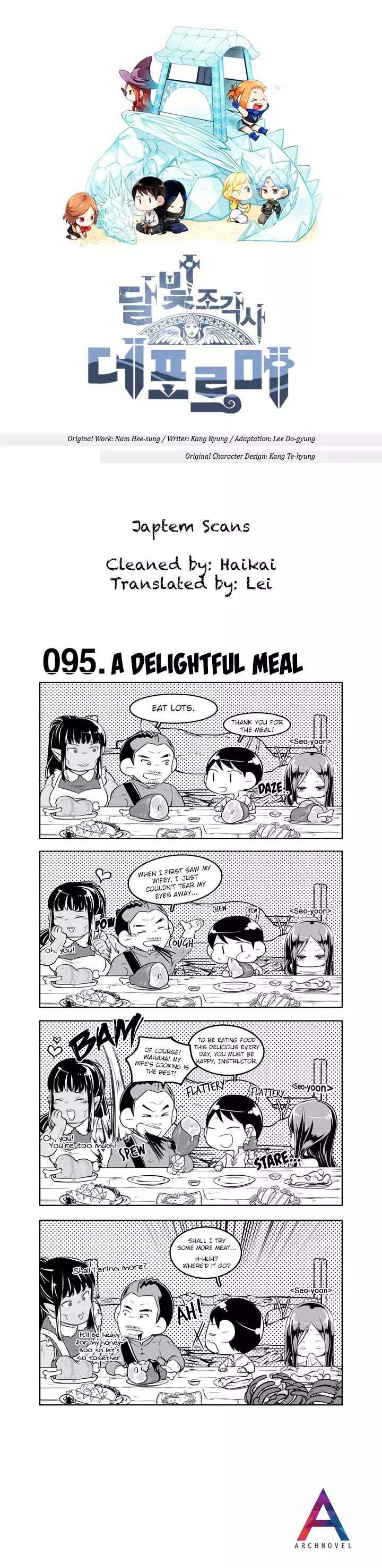 Moonlight Sculptor 4-koma Chapter 95 page 1 - Chapter 95: A Delightful Meal