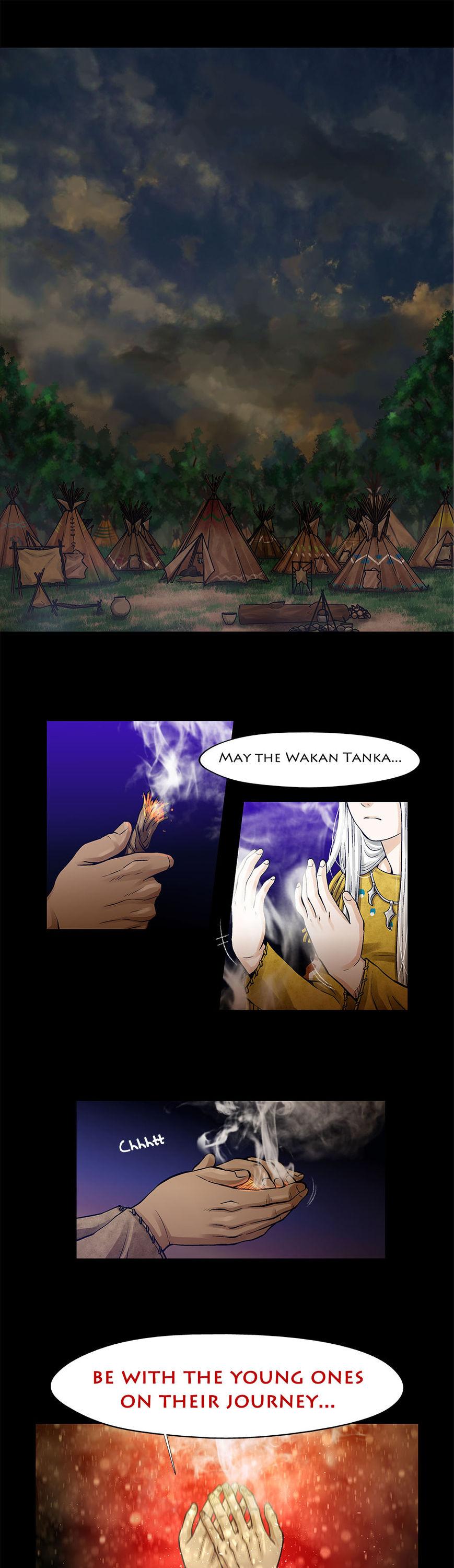 Moonlit Hair Chapter 1.34 page 1 - Vol.01 Chapter 34: Wakan Tanka's Revelation
