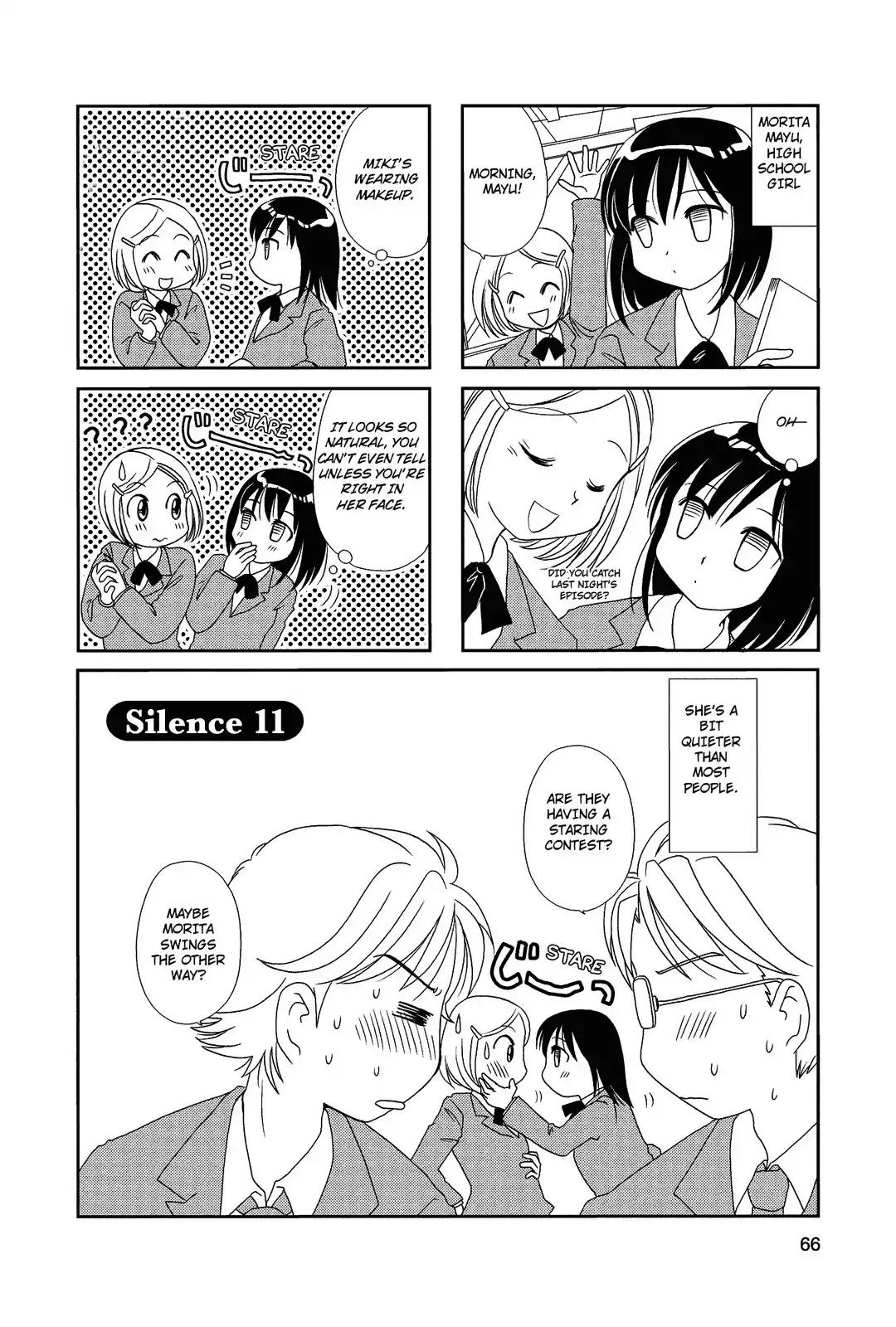 Morita-san wa Mukuchi Chapter 11 page 1 - Chapter 11
